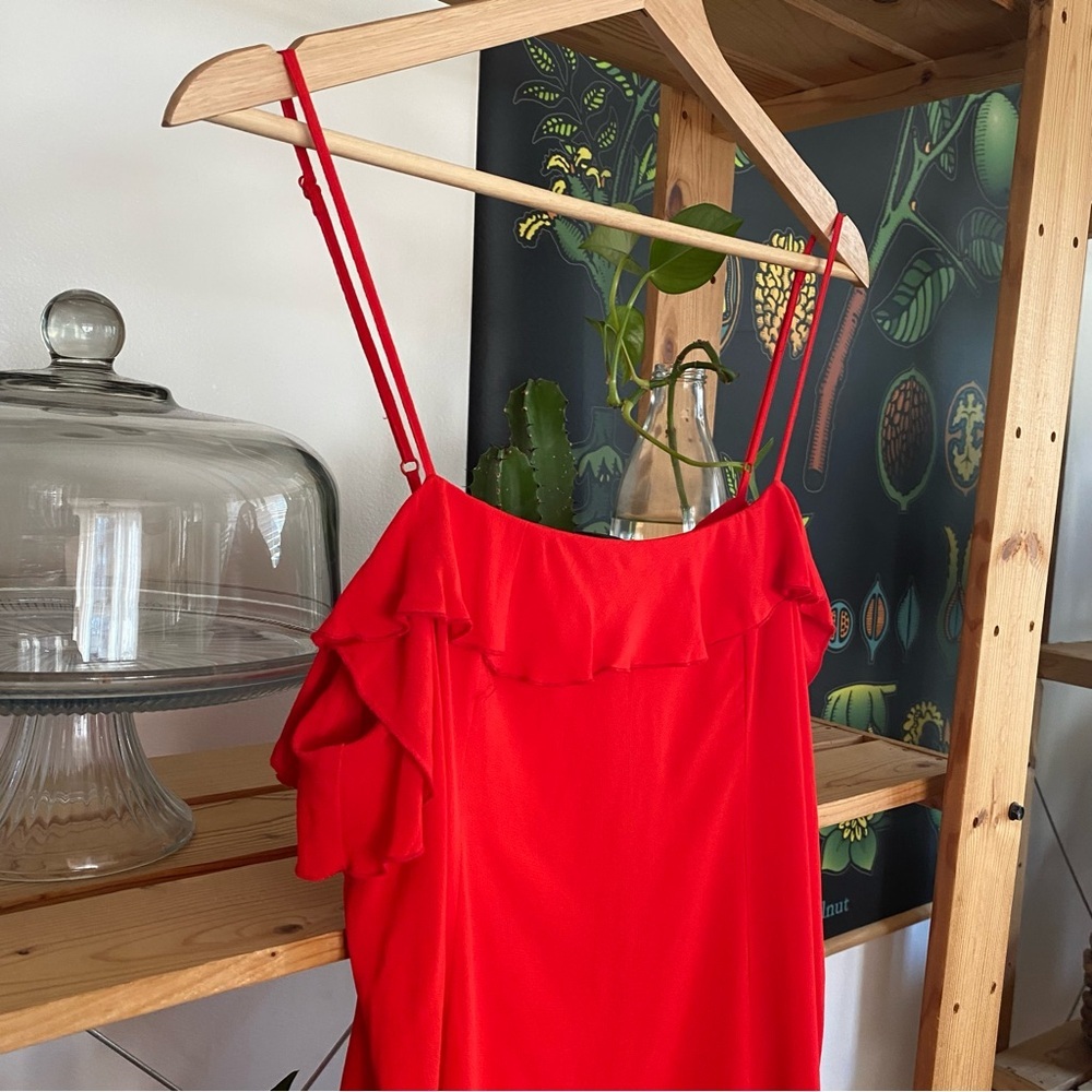 Revolve Privacy Please Red Ruffle Mini Dress Large - Picture 5 of 15